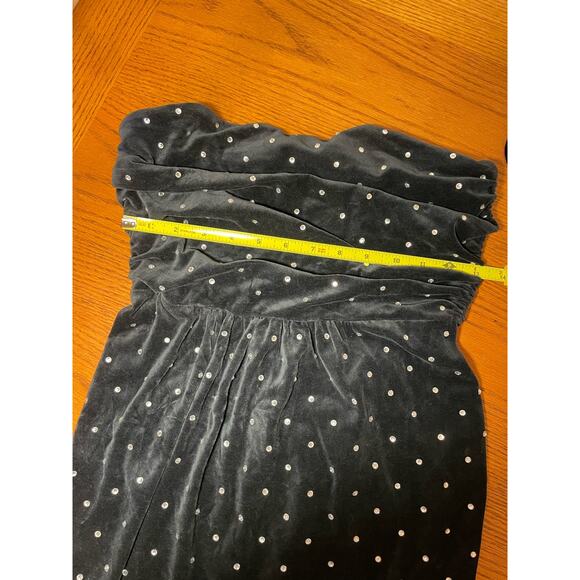 Victoria Secret plush lush little black dress womens small strapless rhinestones - Picture 7 of 12